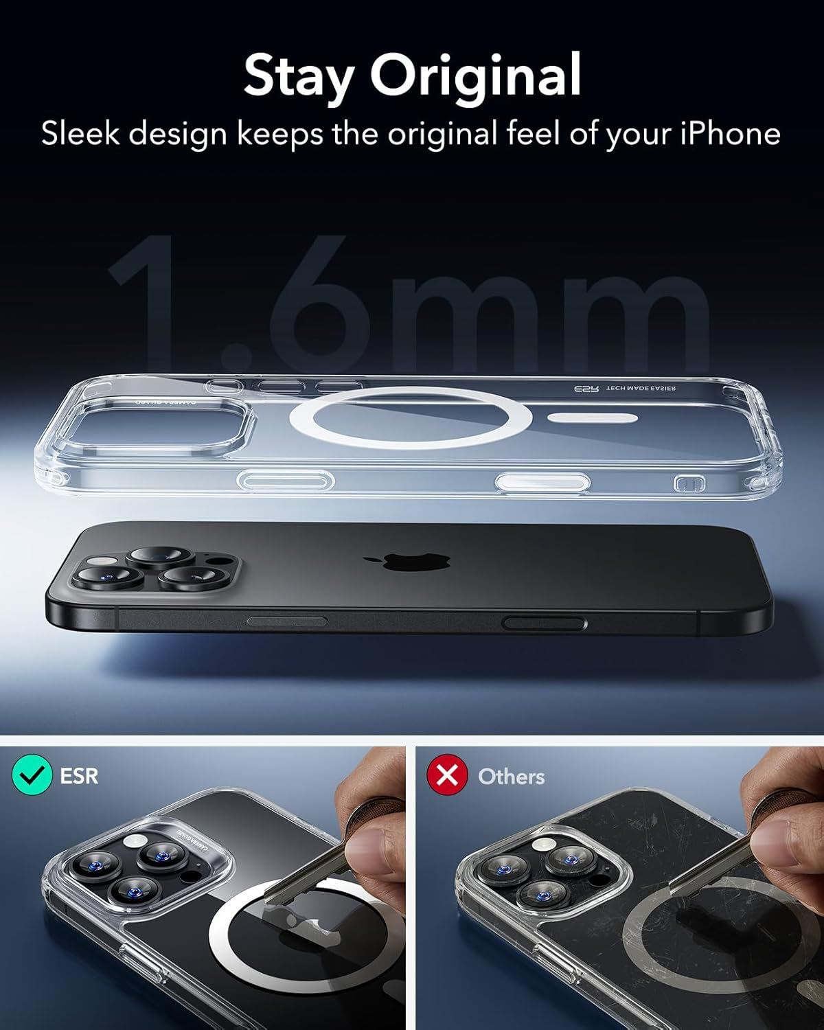 Coque pour iPhone 16 Pro Max, Commande de la caméra, Compatible MagSafe, Protection Anti-Choc Militaire