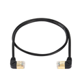 Câble Ethernet RJ45 Cat8, 90 degrés mâle vers mâle, câble réseau haut débit Cat8, 40 Gbit/s 2000 MHz SFTP pour routeur, modem et serveur (gauche à droite)