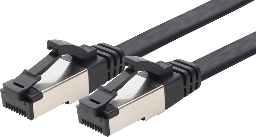 Câble Réseau Cat8 Cat 8 40 Gigabit - 1x 3,0m, 1.5m - RJ45 Ethernet LAN DSL Routeur Modem - Noir