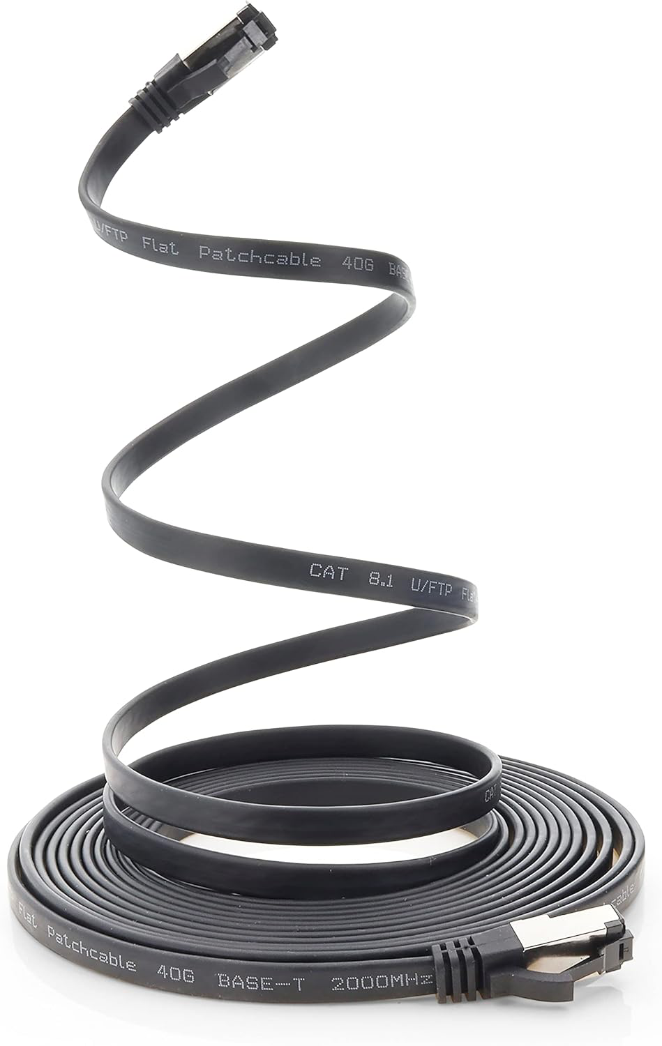 Câble Réseau Cat8 Cat 8 40 Gigabit - 1x 3,0m, 1.5m - RJ45 Ethernet LAN DSL Routeur Modem - Noir