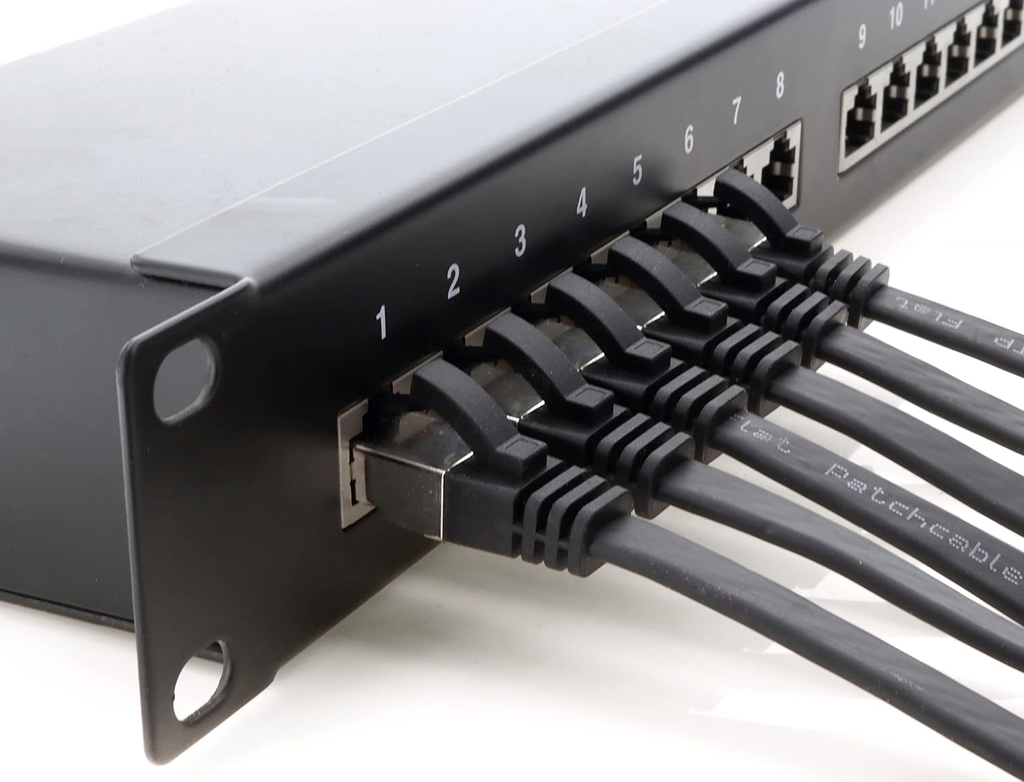 Câble Réseau Cat8 Cat 8 40 Gigabit - 1x 3,0m, 1.5m - RJ45 Ethernet LAN DSL Routeur Modem - Noir