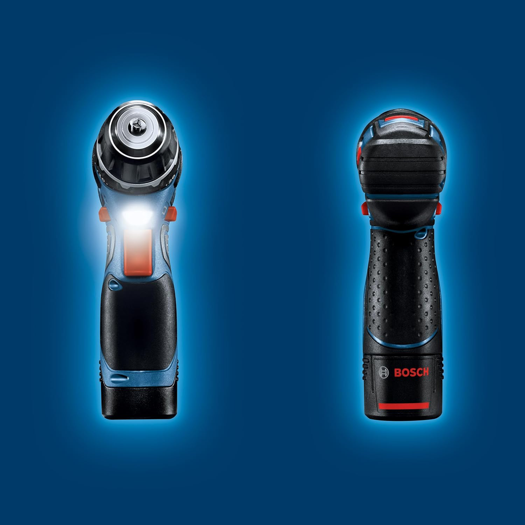 Bosch Professional 12V System perceuse-visseuse sans-fil GSR 12V-15 (avec 2 batteries 2,0 Ah, chargeur, set d’accessoires 39 pièces, sacoche d’outils)