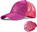 Casquettes de Baseball pour Filles Respirante Ajustable Légère Anti-Soleil Chapeau de Soleil D'été Un Trou pour Queue de Cheval Casquette de Sport pour Le Sport Vacance Plage