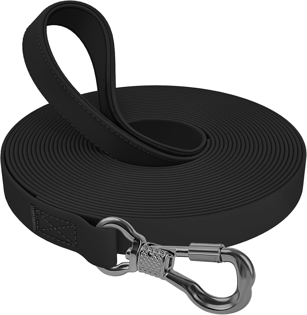 Longe pour Chien, 5M 10M 15M 20M 25M Laisse de Dressage étanches pour Chiens, Laisse pour Chien avec Mousqueton Verrouillable, Longe Robuste pour Petits, Moyens et Grands Chiens
