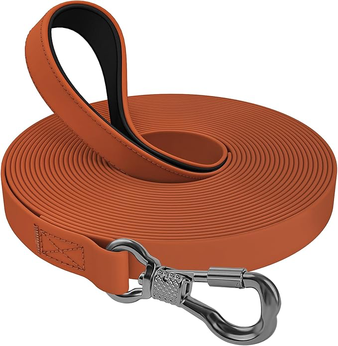 Longe pour Chien, 5M 10M 15M 20M 25M Laisse de Dressage étanches pour Chiens, Laisse pour Chien avec Mousqueton Verrouillable, Longe Robuste pour Petits, Moyens et Grands Chiens