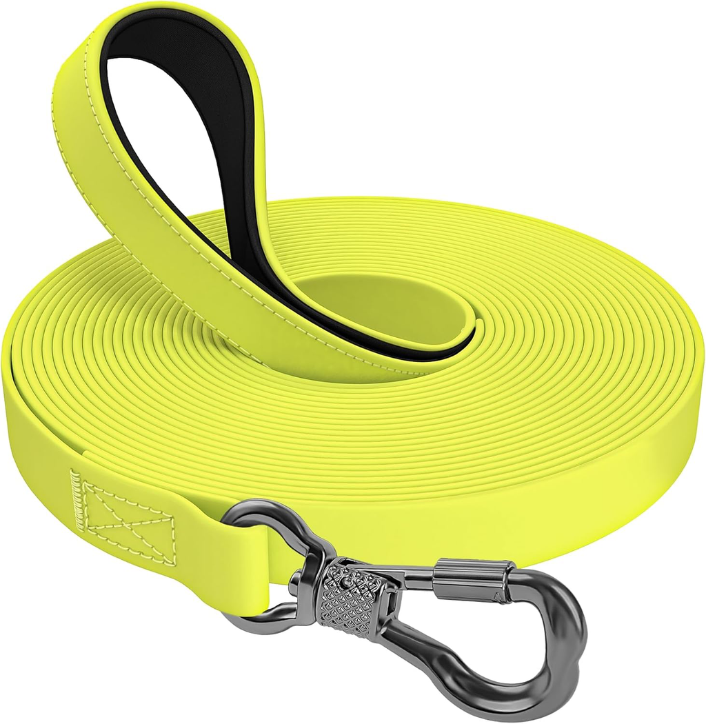 Longe pour Chien, 5M 10M 15M 20M 25M Laisse de Dressage étanches pour Chiens, Laisse pour Chien avec Mousqueton Verrouillable, Longe Robuste pour Petits, Moyens et Grands Chiens