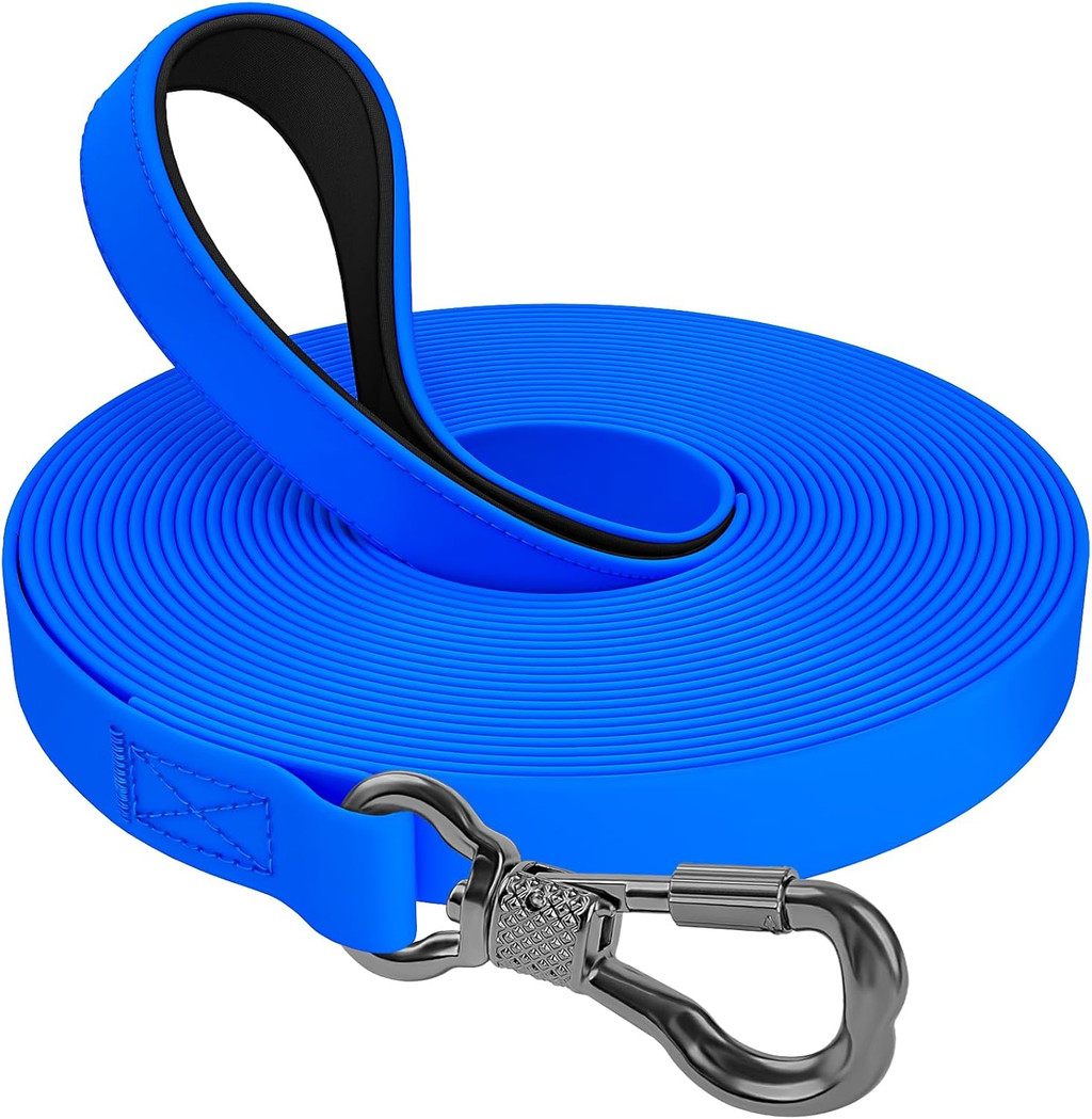 Longe pour Chien, 5M 10M 15M 20M 25M Laisse de Dressage étanches pour Chiens, Laisse pour Chien avec Mousqueton Verrouillable, Longe Robuste pour Petits, Moyens et Grands Chiens
