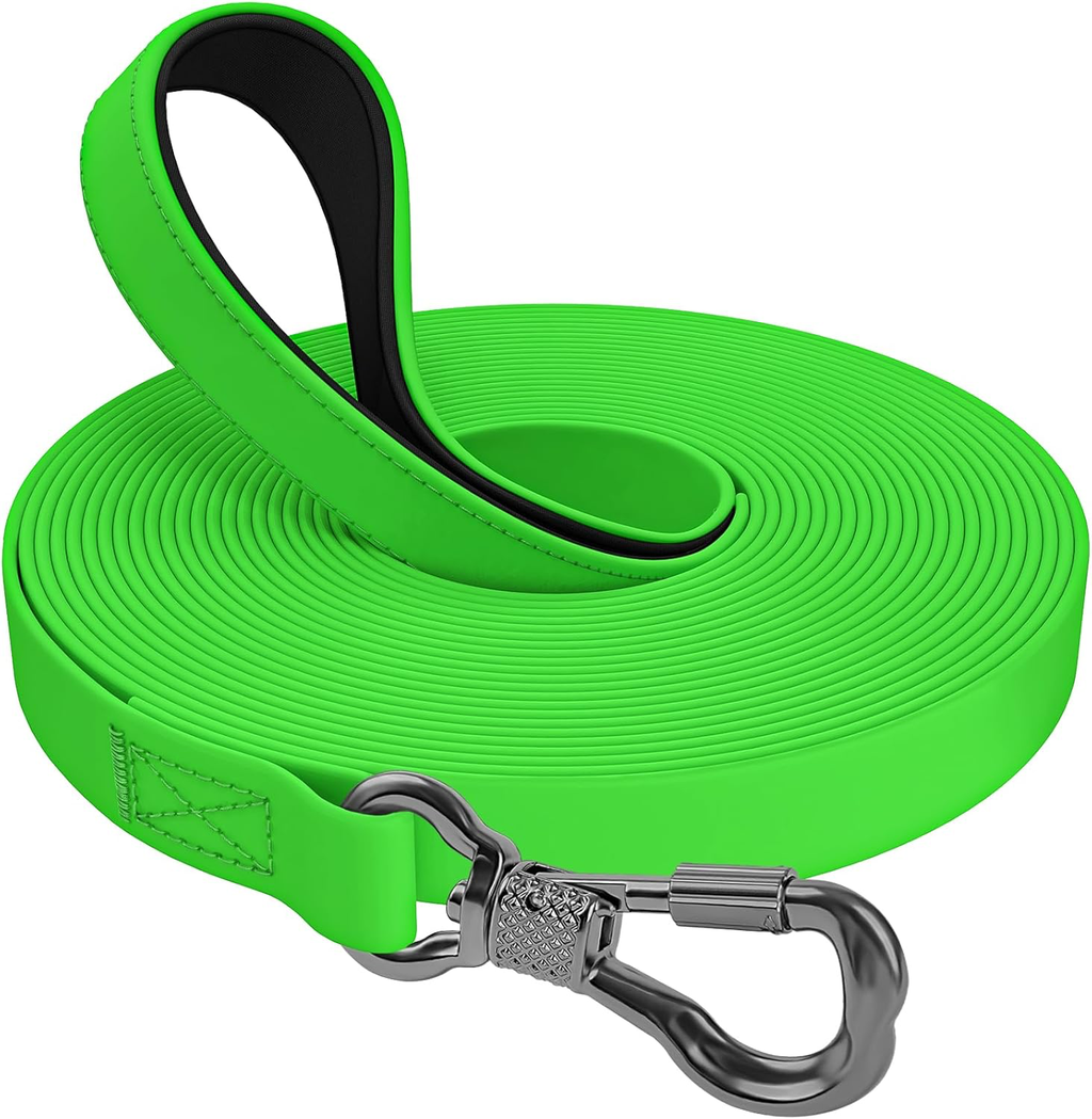 Longe pour Chien, 5M 10M 15M 20M 25M Laisse de Dressage étanches pour Chiens, Laisse pour Chien avec Mousqueton Verrouillable, Longe Robuste pour Petits, Moyens et Grands Chiens