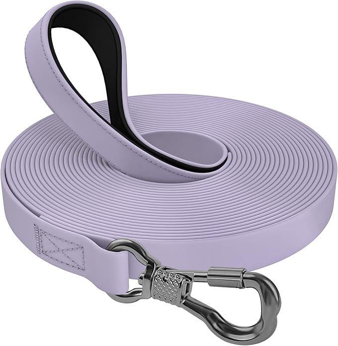 Longe pour Chien, 5M 10M 15M 20M 25M Laisse de Dressage étanches pour Chiens, Laisse pour Chien avec Mousqueton Verrouillable, Longe Robuste pour Petits, Moyens et Grands Chiens