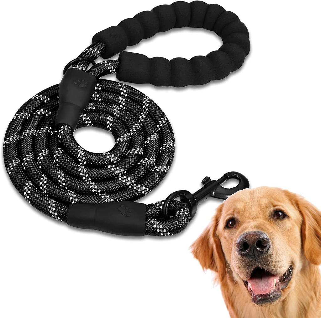 Laisse Chien, Laisse de Dressage pour Chien, Rembourrée, Poignée Souple, Corde pour Chiots et Petits, Moyens et Grands Chiens, 1,2 et 1,5 mètres (2.2 M, Rouge)