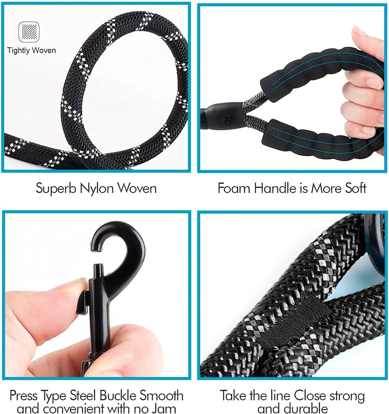 Laisse Chien, Laisse de Dressage pour Chien, Rembourrée, Poignée Souple, Corde pour Chiots et Petits, Moyens et Grands Chiens, 1,2 et 1,5 mètres (2.2 M, Rouge)