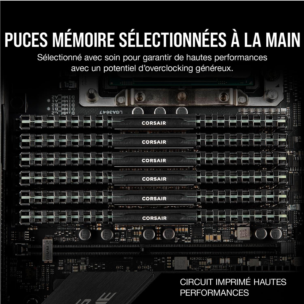 Corsair Vengeance LPX DDR4 RAM 32Go (2x16Go) 3200MHz CL16 Intel XMP 2.0 Mémoire d'ordinateur - Noir