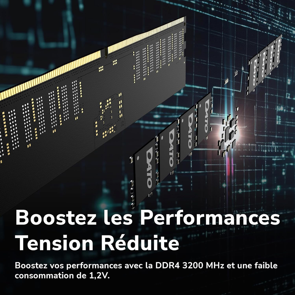 8Go DDR4 3200MHz Ordinateur de Bureau Module de mémoire Mise à Niveau