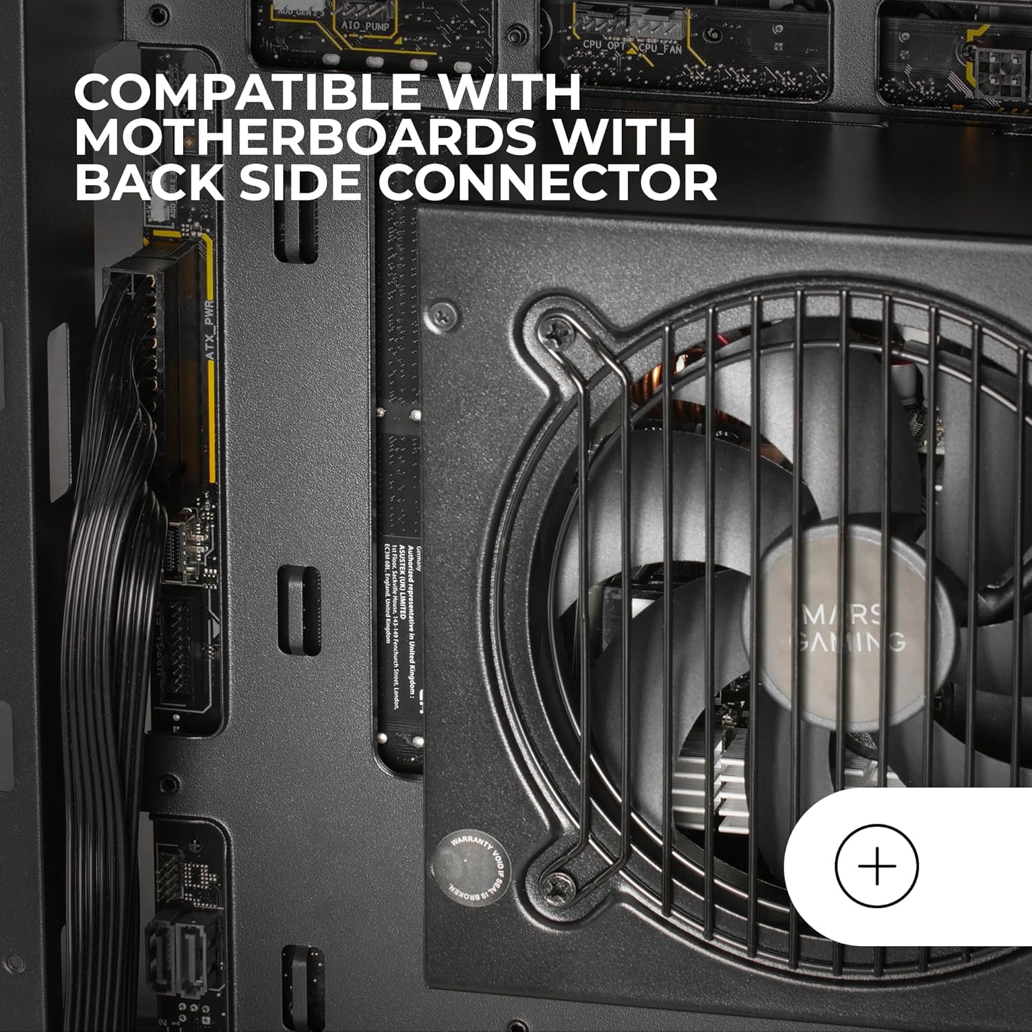 Mars Gaming MC-3TCORE, Boîtier Gaming Custom ATX, Triple Verre Trempé Amovible, Double Caméra, Semi-Tour Compatible avec Cartes-mères à Connecteurs Inversés, Support Refroidissement Liquide, Blanc