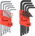 Jeu de Clé Allen, 22PCS Métrique Clé Allen & Clés Torx Set de Clés Hexagonales HX 1,27mm -10mm & TX T10 -T50 Professionnelles Portable Pour Réparation de vélo voiture, Moto, Automobile