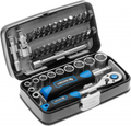 Coffret à outils Jeu de douilles tournevis à cliquet Noir/bleu 1/4"