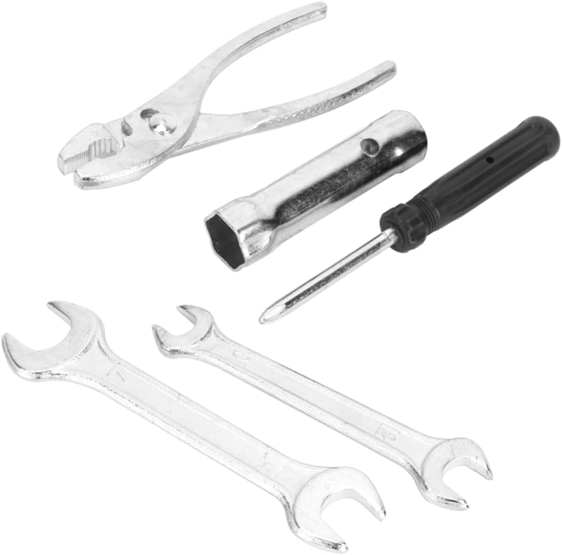 Kit d'outils de réparation de Moto 5 pièces avec Tournevis, Pince, clé, Jeu de Douilles pour Bougies d'allumage, boîte à Outils Portable pour Moto, Scooter et Entretien