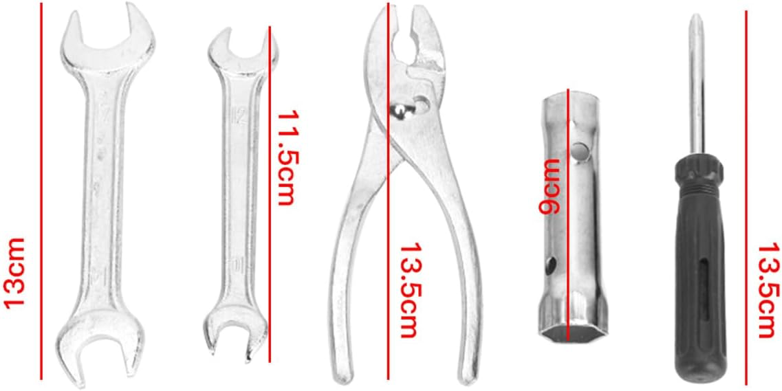 Kit d'outils de réparation de Moto 5 pièces avec Tournevis, Pince, clé, Jeu de Douilles pour Bougies d'allumage, boîte à Outils Portable pour Moto, Scooter et Entretien