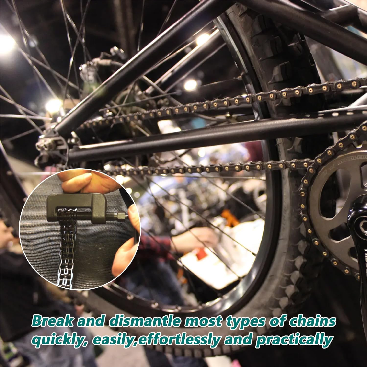 13 Pièces Kit Chaine Moto, Brise Chaîne Outil, Chaîne Rivet Outil, Moto Chaîne Riveteuse Diviseur, Outil de Rivetage, avec 3 Pointes de Séparation, pour Motos, vélo