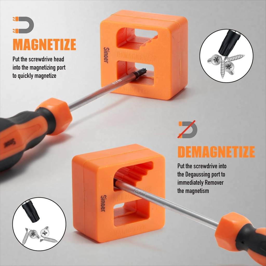 Lot de 70 tournevis magnétiques avec étui, comprend des tournevis à fente, Phillips, Torx, hexagonal, carré, pozidriv et tournevis de précision
