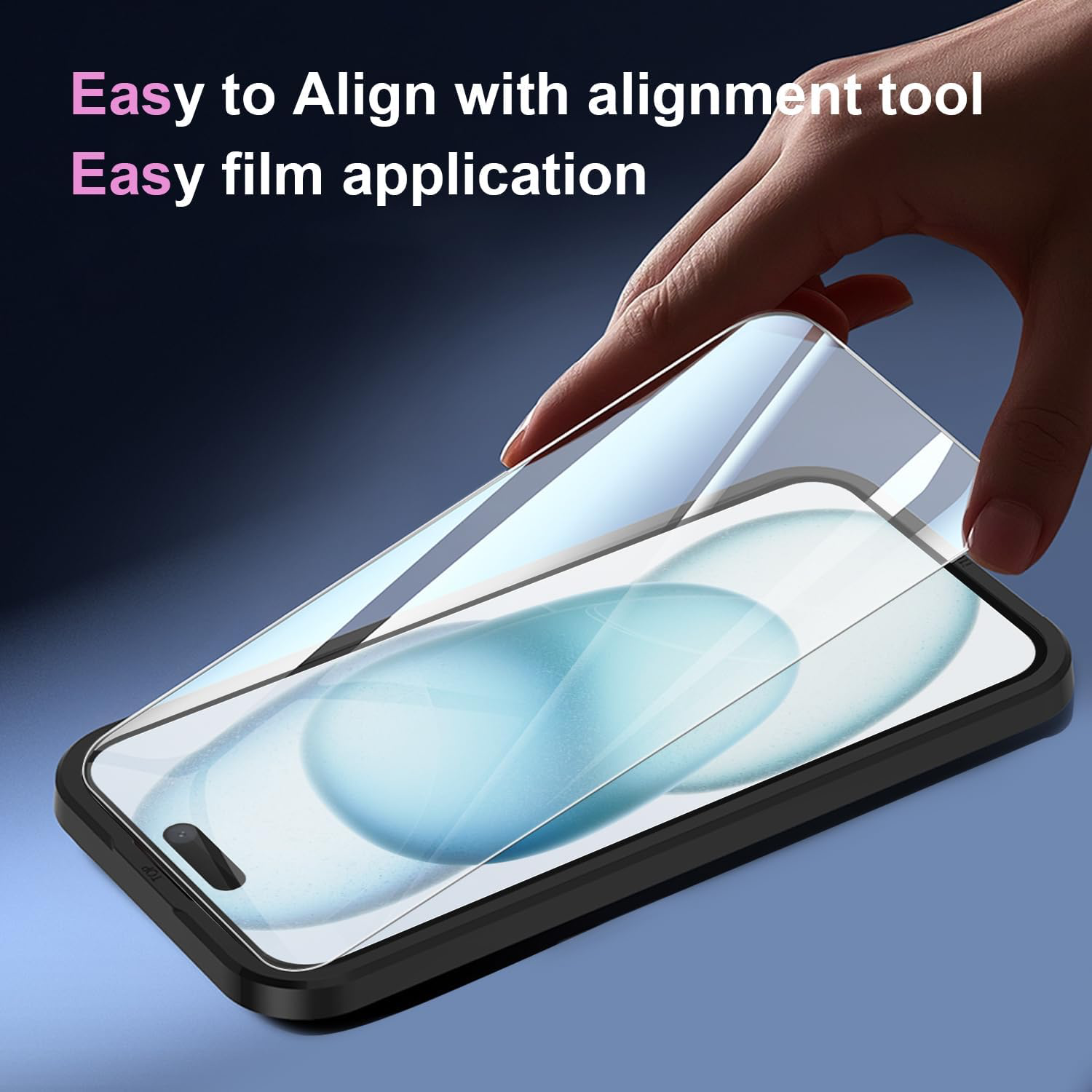 Coque Magnétique pour iPhone 15 6,1 Pouces, Étui Housse Arrière Translucide Givrée, avec 3 Verre Trempé et Outil d'Installation Facile, Compatible avec MagSafe - Rose Clair