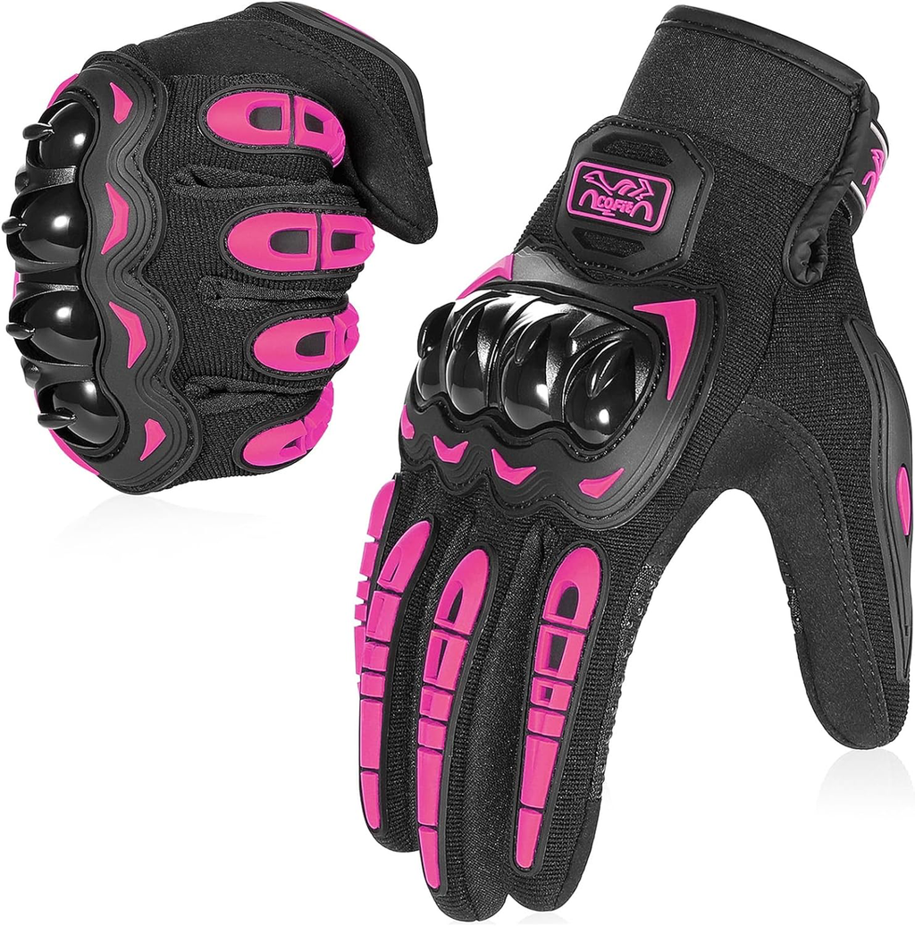 Gants de Moto, Gants à Écran Tactile Plein Doigt pour la Course de Moto, VTT, Escalade, Chasse, Motocross et Autres Sports de Plein Air