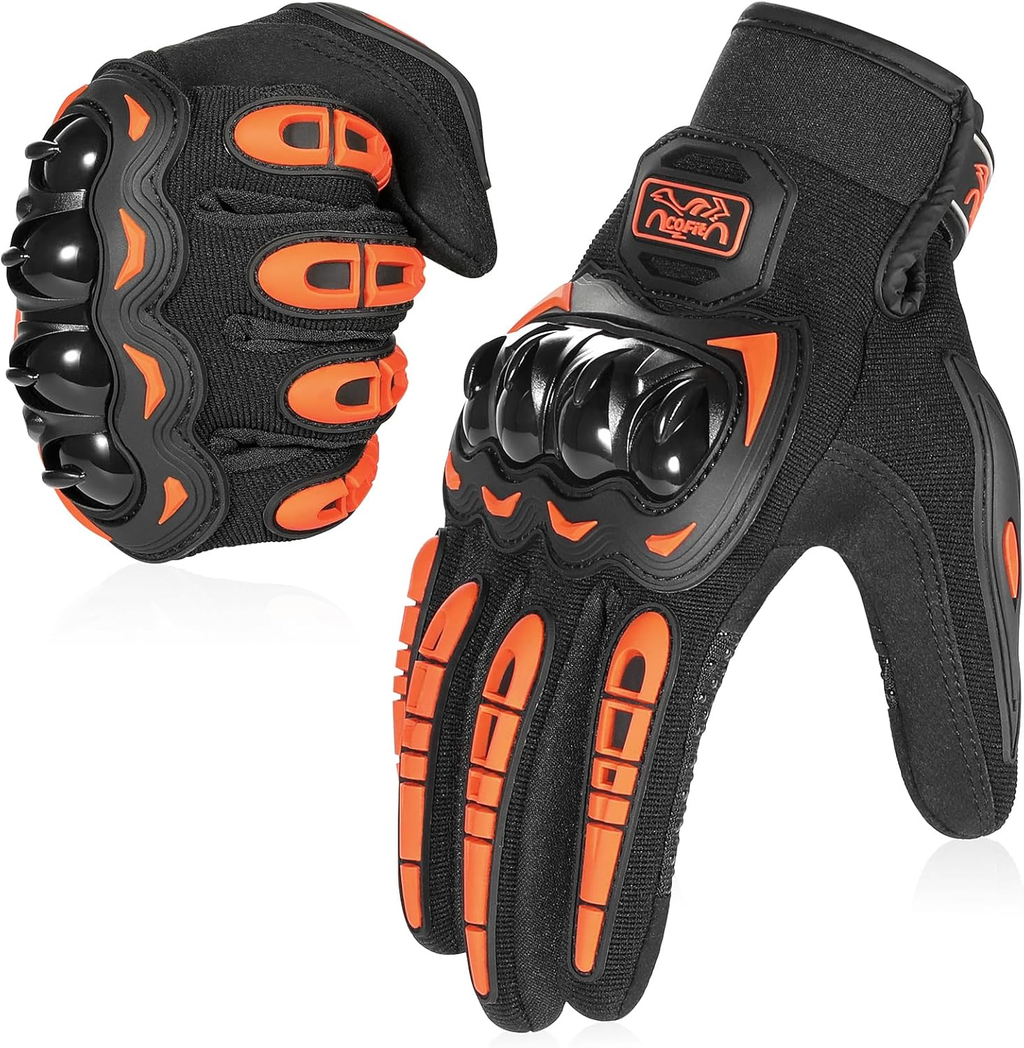 Gants de Moto, Gants à Écran Tactile Plein Doigt pour la Course de Moto, VTT, Escalade, Chasse, Motocross et Autres Sports de Plein Air