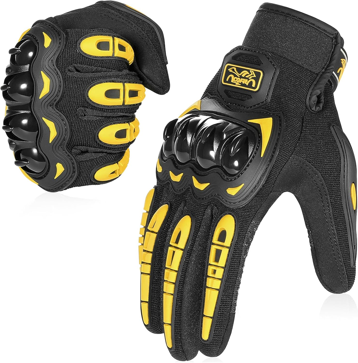 Gants de Moto, Gants à Écran Tactile Plein Doigt pour la Course de Moto, VTT, Escalade, Chasse, Motocross et Autres Sports de Plein Air