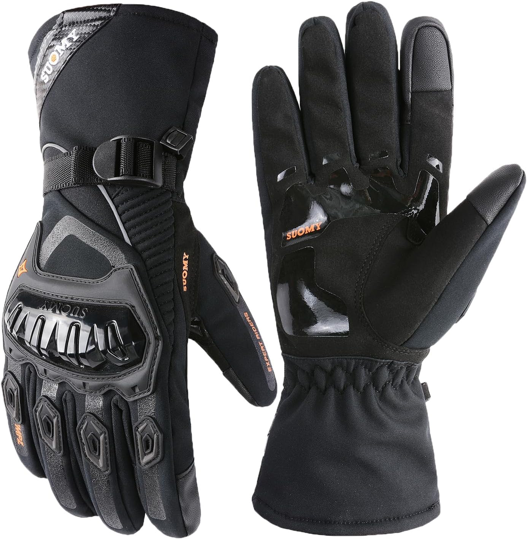 Gants d’Hiver Chaud étanche Manches Longues Écran Tactile,Gants Moto épais Coupe-Vent Doigt Protection Résistance Antidérapant Main Protecteur Unisex Sports Ski Snowboard Vélo Alpinisme