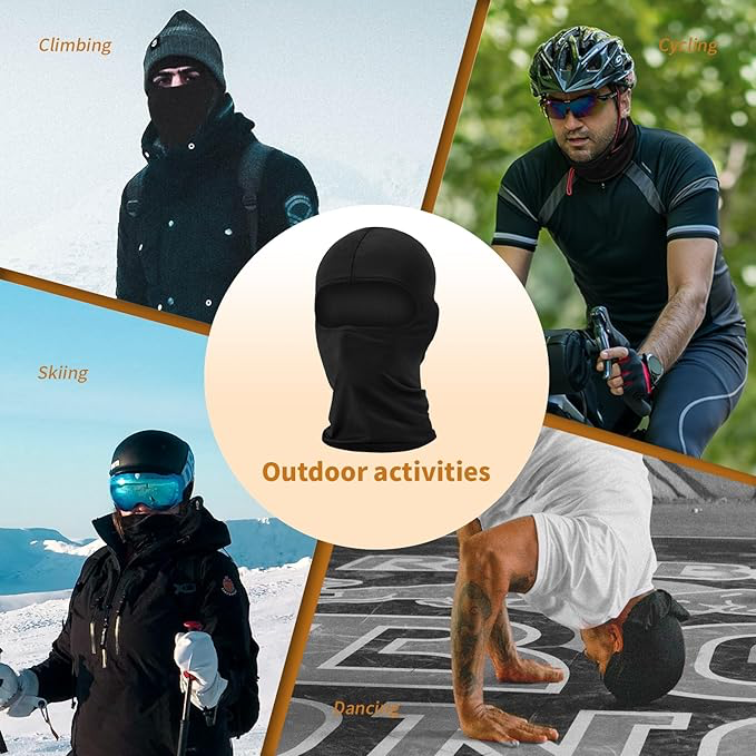 Cagoule de Ski pour Homme et Femme - Protection UV - Coupe pour Moto, Snowboard - pour Cyclisme, Sports de Plein Air