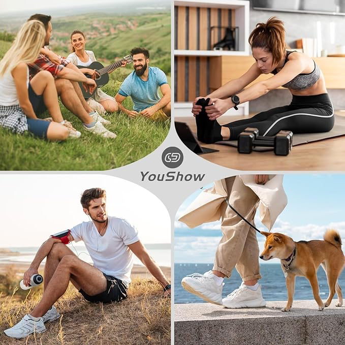 YouShow 10 Paires Chaussettes Basses Homme Femme, Coton Courtes Chaussettes Basses, Sport Respirant Antiderapante Socquettes