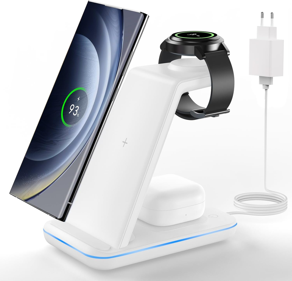 Station de Charge pour Samsung, 3 en 1 Chargeur Induction para Samsung