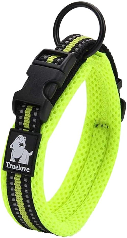 Collier de Chien Réfléchissant Réglable Nylon Solide Confort rembourré Colliers