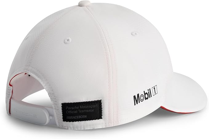 Porsche Motorsport Casquette d'équipe avec visière incurvée et Logos Porsche Motorsport et Sponsors, y Compris Un Logo sur la visière