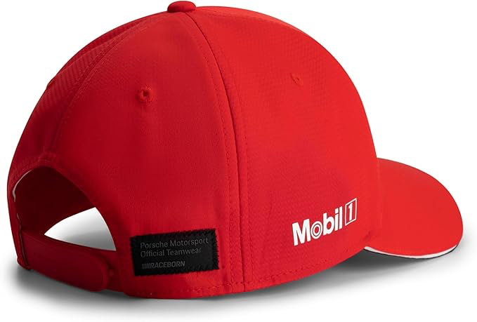 Porsche Motorsport Casquette d'équipe avec visière incurvée et Logos Porsche Motorsport et Sponsors, y Compris Un Logo sur la visière