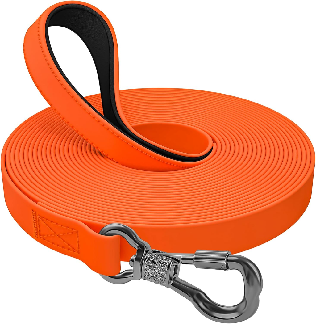 Longe pour Chien, 5M 10M 15M 20M 25M Laisse de Dressage étanches pour Chiens, Laisse pour Chien avec Mousqueton Verrouillable, Longe Robuste pour Petits, Moyens et Grands Chiens