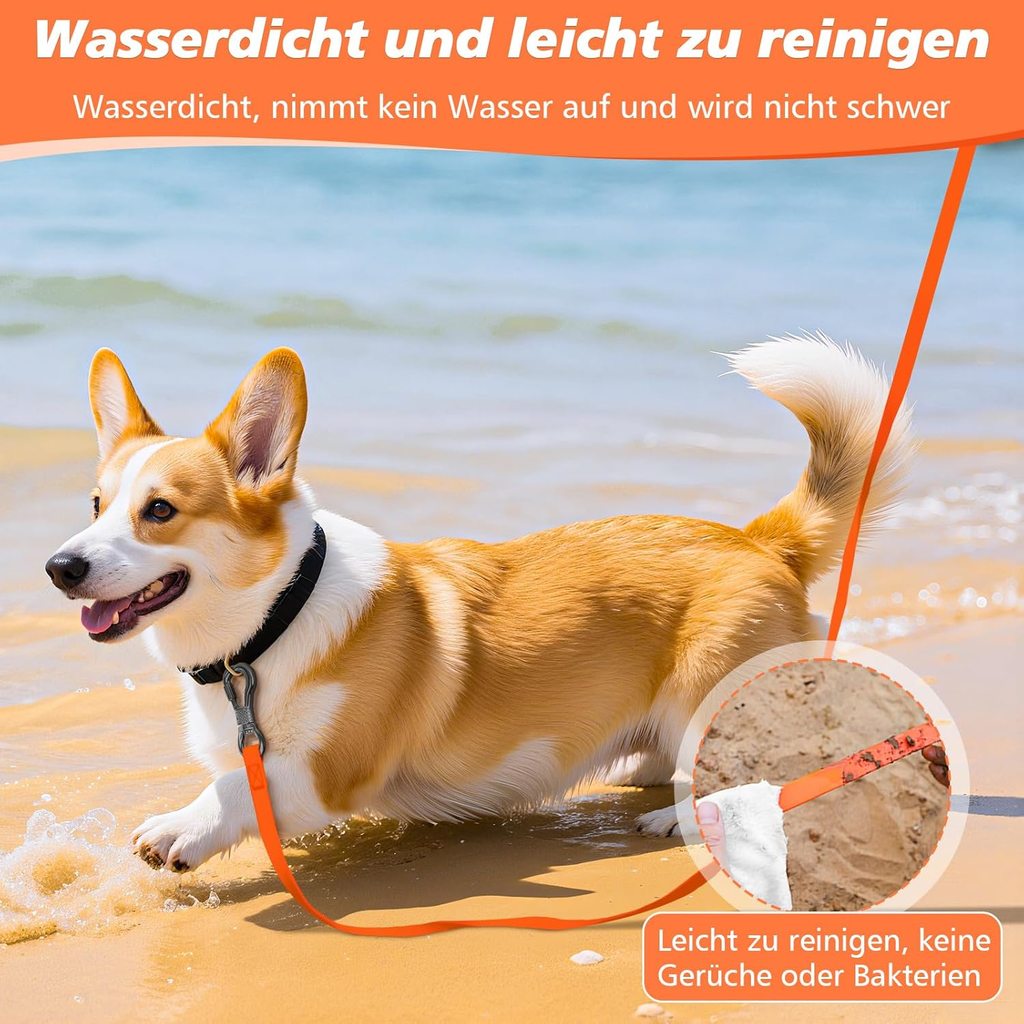 Longe pour Chien, 5M 10M 15M 20M 25M Laisse de Dressage étanches pour Chiens, Laisse pour Chien avec Mousqueton Verrouillable, Longe Robuste pour Petits, Moyens et Grands Chiens