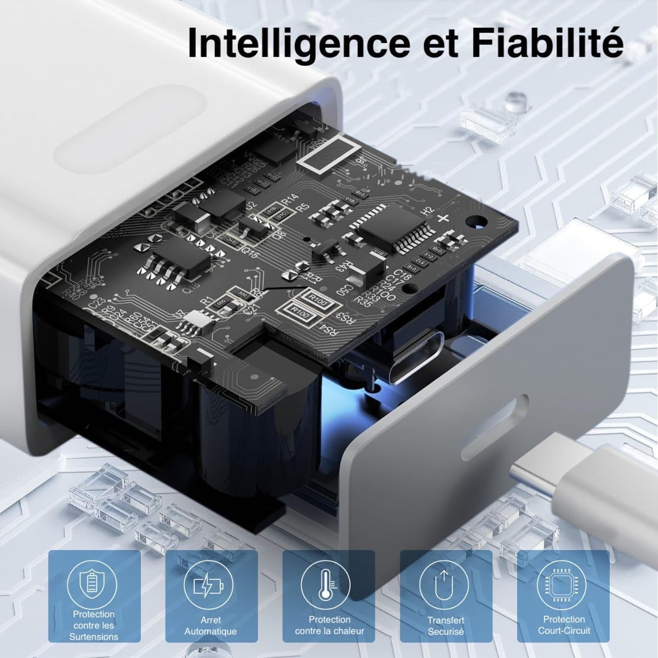 Chargeur Rapide 25W USB C universel